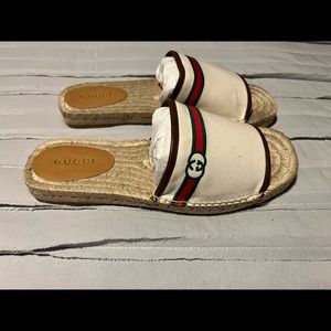 NEW Gucci Mens Espadrille Slide
